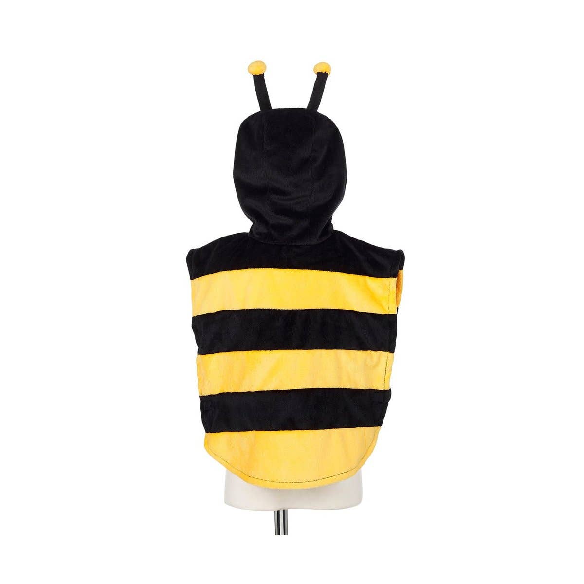 Bee-themed costume with black and yellow stripes.