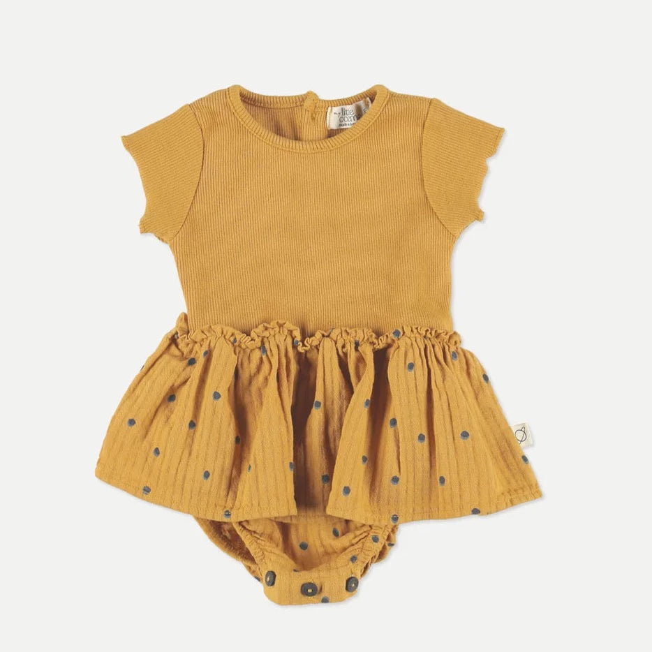 Polka Dot Muslin Romper
