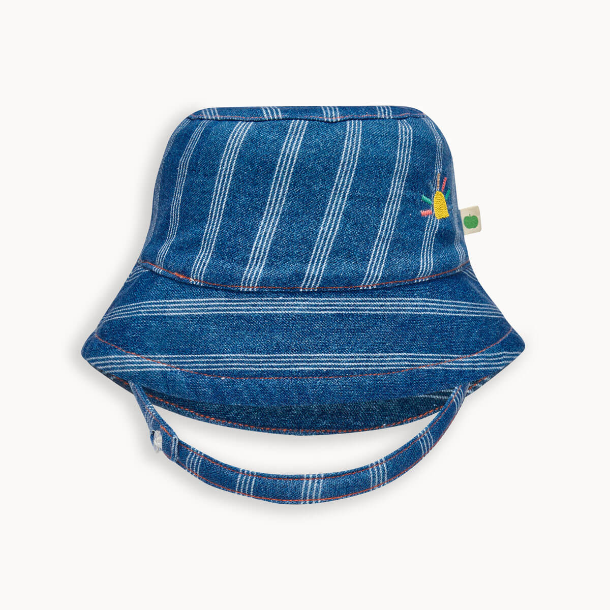 Mer - Denim Pinstripe Baby & Kids Sun Hat