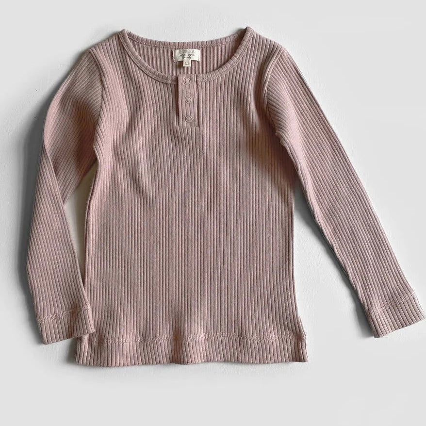 Ribbed Henley Top