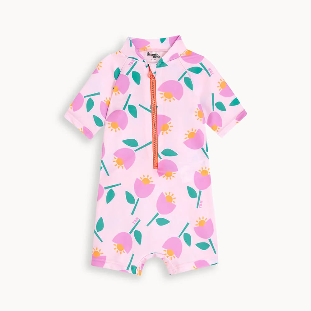 Riki - Pink Tulip Baby & Kids Swim Rash Suit
