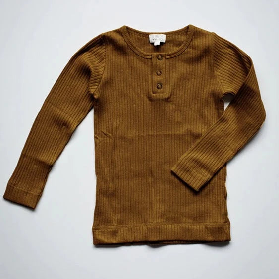 Ribbed Henley Top
