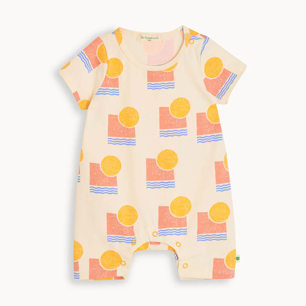 Skiff - Sunset Jersey Baby & Toddler Shorty Playsuit