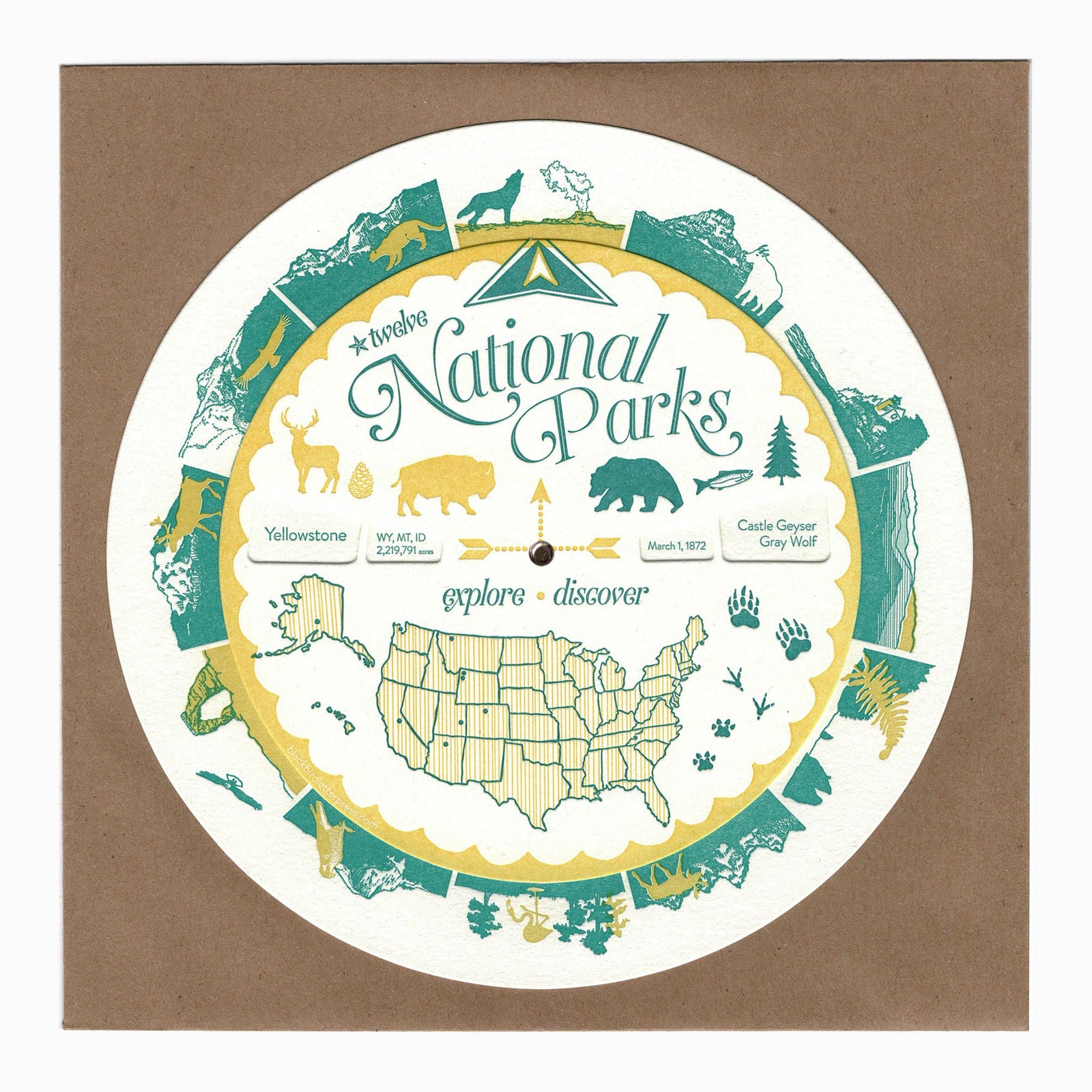 national park informational print